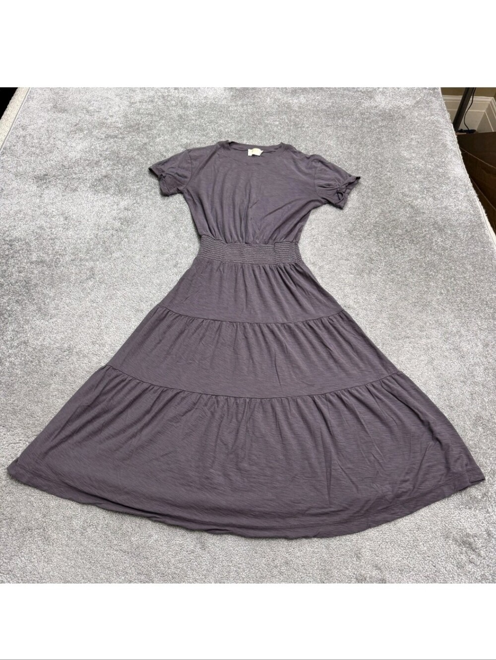Nation LTD Martine Tiered Maxi Peasant Dress with Smocked Waist-small - Picture 2 of 12